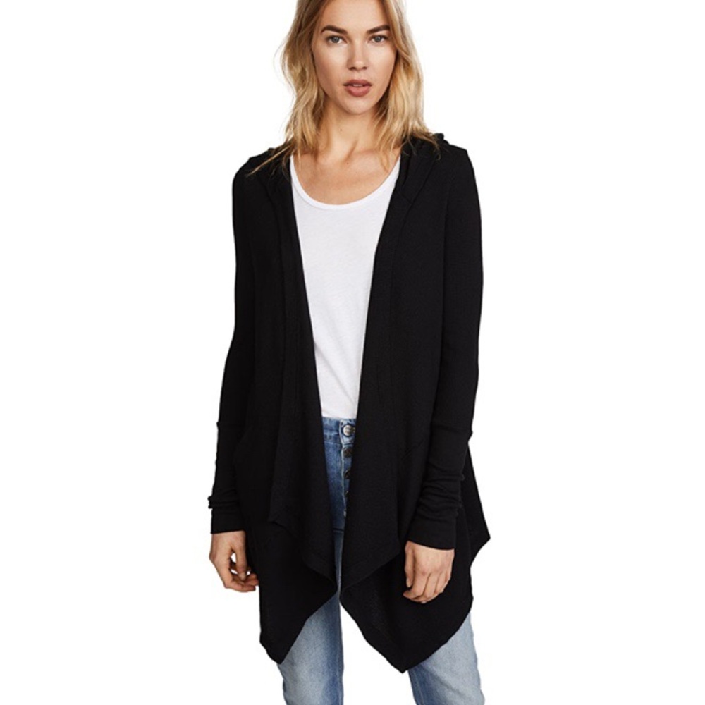 Splendid Waffle Knit Open Cardigan